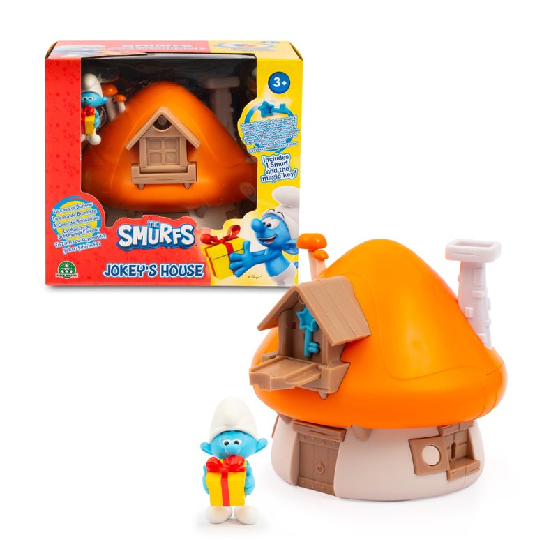 Giochi Preziosi Smurfs Magic House That Opens with 1 55 cm Figure and Accessories Joker Sttroumpfs Toys for Children from 3 Years PUF202 Blue - Image 2