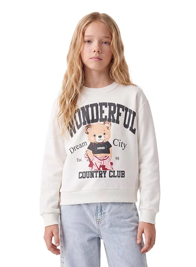 Koton  Teddy Bear Printed Sweatshirt for Women | Best Price UAE