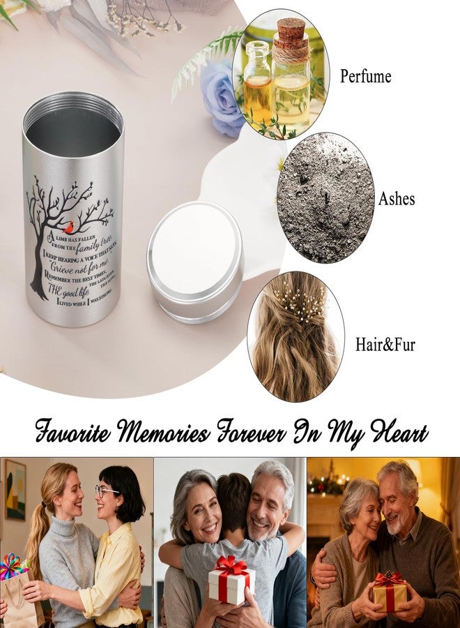 SOITIS Small Urns for Human Ashes Keepsake, 3.54 Inch Mini Urn for Human Ashes, Memorial Keepsake for Men Women, Cremation Urns for Adult Female Male - Tree of Life Silver Funeral Urn - Image 4