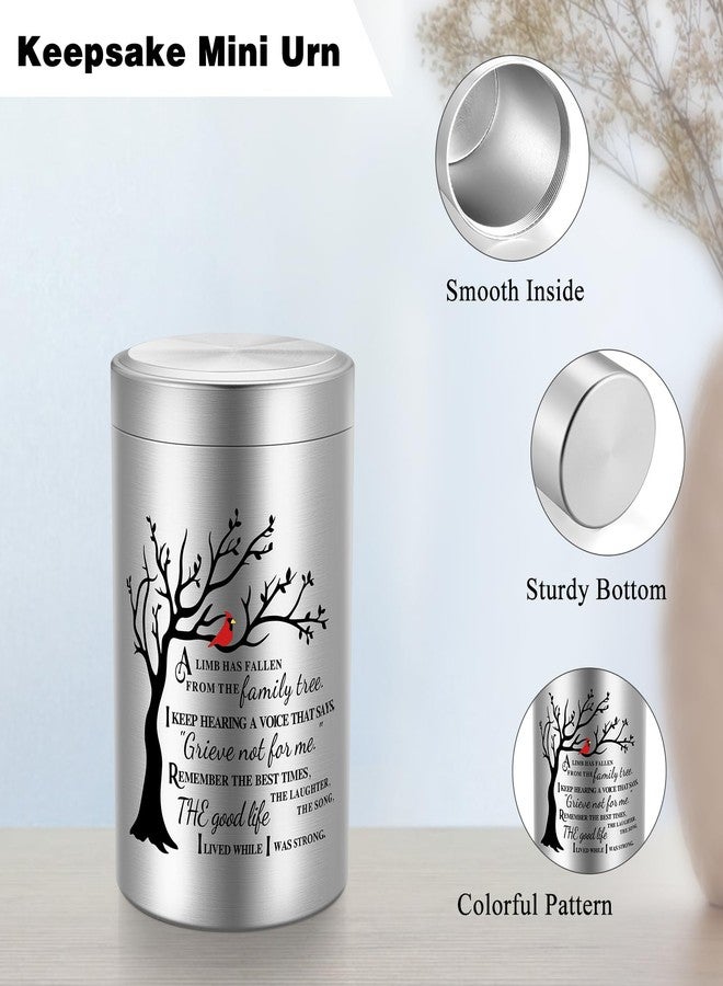 SOITIS Small Urns for Human Ashes Keepsake, 3.54 Inch Mini Urn for Human Ashes, Memorial Keepsake for Men Women, Cremation Urns for Adult Female Male - Tree of Life Silver Funeral Urn - Image 3