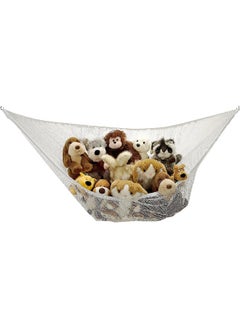 Handy Laundry Handy Laundry Jumbo Toy Hammock, White, Organize Stuffed Animals & Children's Toys with This Mesh Hammock, Great Decor, Neatly Organizing Kid's Toys and Stuffed Animals, Expands to 5.5 feet, (2-Pack)  - Image 2