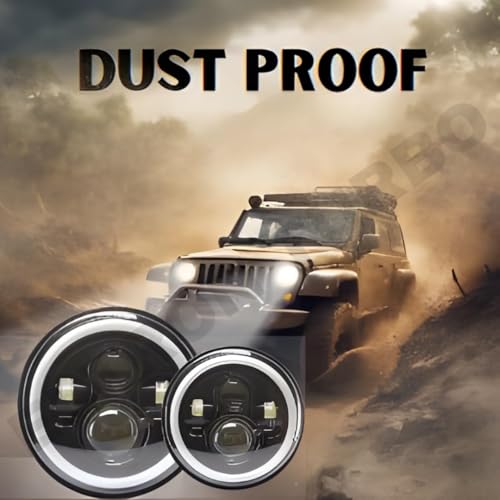 ELTRON TURBO Full Ring Imported DC Power DRL 7 Inchs Warranty Headlight Front LED Headlight Bulb White and Yellow, Angel Eye Lamp Compatible for all Bullet & Thar Models, Hi/Low Beam Amber (Pack Of 1) - Image 3
