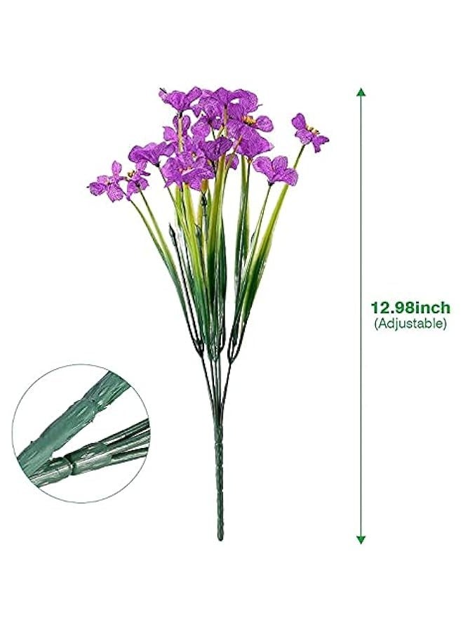 Generic 20 Pack Artificial Flowers for Outdoor Use, UV Resistant Artificial Flowers with Plastic Plants, Artificial Silk Flowers for Outdoor Window Box, Front Porch and Decor -  - Image 2