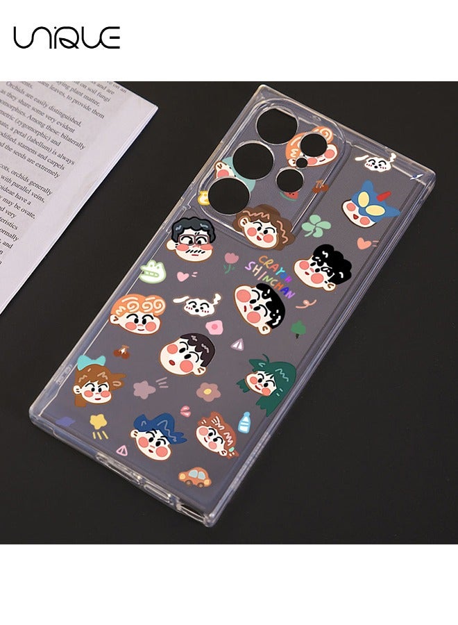 Unique Compatible with Samsung Galaxy S24 Ultra Phone Case, Crayon Shin-chan Phone Case, Cartoon Doodle Phone Case, TPU Ultra Thin Shockproof Phone Case - Image 2