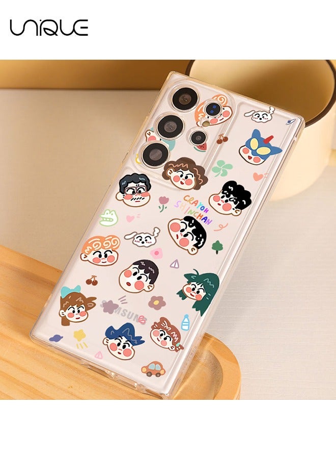 Unique Compatible with Samsung Galaxy S24 Ultra Phone Case, Crayon Shin-chan Phone Case, Cartoon Doodle Phone Case, TPU Ultra Thin Shockproof Phone Case - Image 3