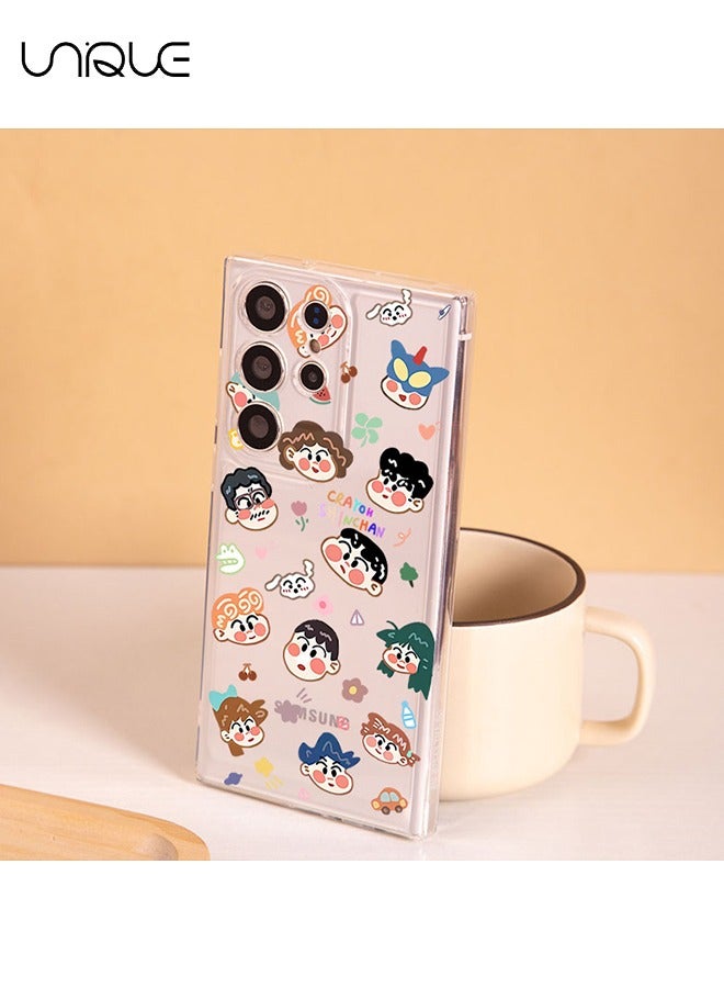 Unique Compatible with Samsung Galaxy S24 Ultra Phone Case, Crayon Shin-chan Phone Case, Cartoon Doodle Phone Case, TPU Ultra Thin Shockproof Phone Case - Image 5