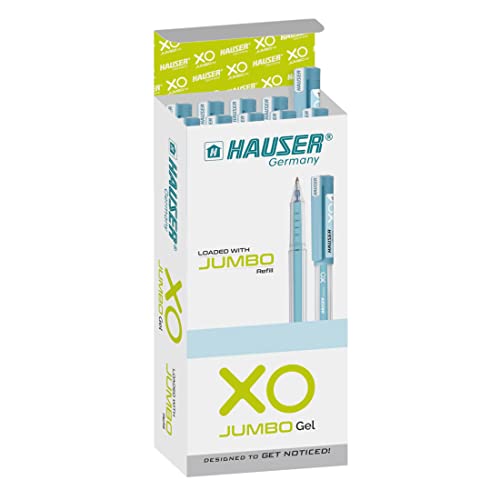 Hauser Germany XO Jumbo Gel Pen Box Pack | Water Proof Ink For Smooth Flow System | Comfortable Grip With Smudge Free Writing | Smooth, Sturdy & Refillable Pen | Blue Ink, Pack of 10 Pens - Image 3