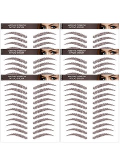Aresvns Brown Eyebrows Tattoo 66 Pairs Newly Improved 4D HairLike Fake Eyebrows Waterproof and LongLasting 35 DaysSuitable Size Eyebrow Tattoo Stickers for Women Christmas Gift