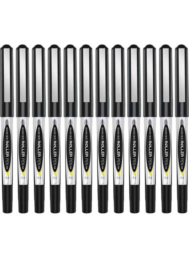 Baoke Bk110 0.5Mm Black Rollerball Pen, Bullet Tip, Student Exam Gel Pen, Signing Pen, Ink Pen, 12 Pens/Box - Image 2