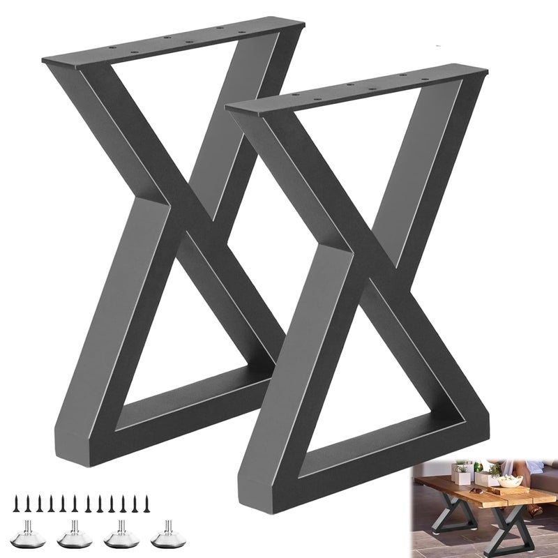 Rioychan Rioychan 16 Metal Bench Coffee Table Legs Heavy Duty Replacement Furniture Legs for DIY Modern Desks Night Stands Bench Sofa Dining Tables Set of 2Bear Up to 800lb  - Image 1