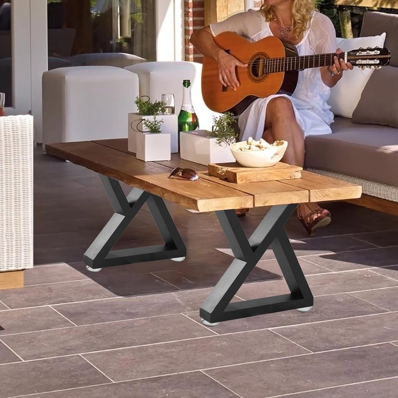 Rioychan Rioychan 16 Metal Bench Coffee Table Legs Heavy Duty Replacement Furniture Legs for DIY Modern Desks Night Stands Bench Sofa Dining Tables Set of 2Bear Up to 800lb  - Image 5