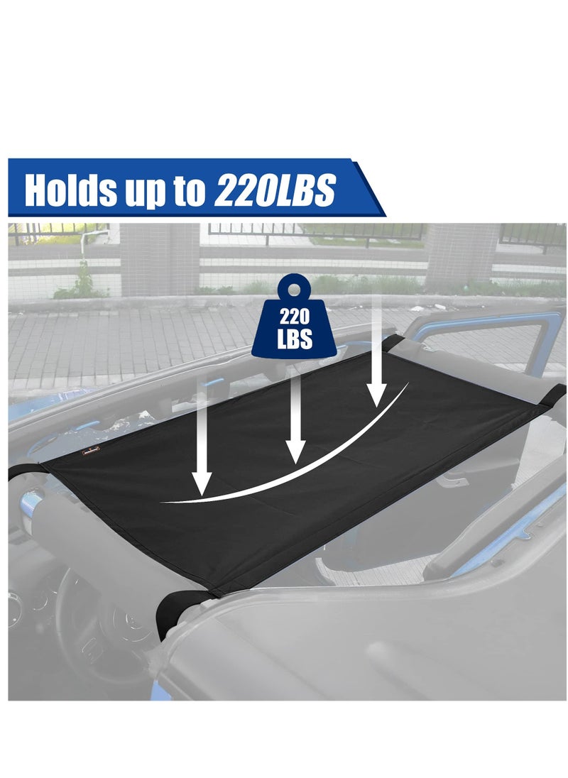 SYOSI Car Roof Hammock Compatible with Jeep Gladiator JT Jeep Wrangler YJ TJ JK JKU JL JLU 1987 2020 4 Door and 2 Door  - Image 5