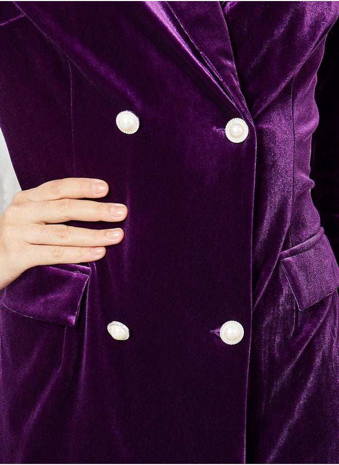 Styli Velvet Blazer Dress  - Image 3
