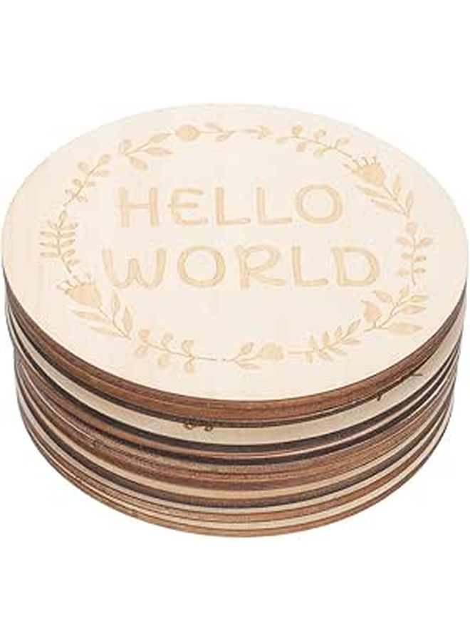 14 Pcs Wooden Growth Milestone Cards For Newborn Baby Monthly Photo Props Gender Neutral Set - Image 1