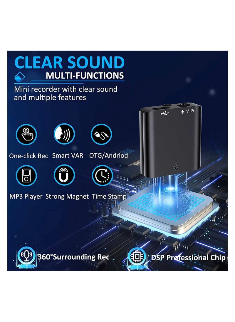 Generic - Digital Voice Recorder, Small Voice Recorder with 182 Hours Recording Capacity, 24 Hours Battery Time, Portable Recorder Device Voice Activated Recorder for Lectures Meetings Class - Image 1