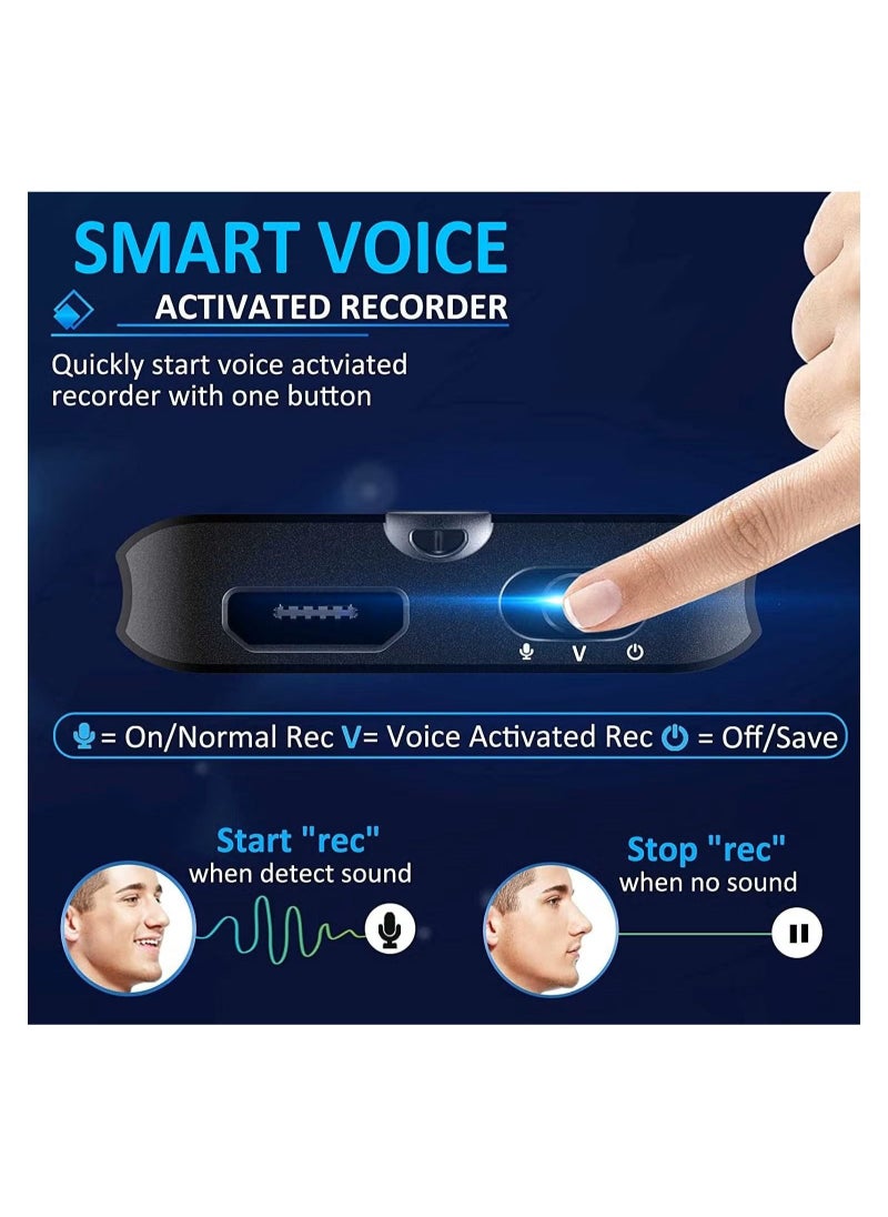 Generic - Digital Voice Recorder, Small Voice Recorder with 182 Hours Recording Capacity, 24 Hours Battery Time, Portable Recorder Device Voice Activated Recorder for Lectures Meetings Class - Image 1