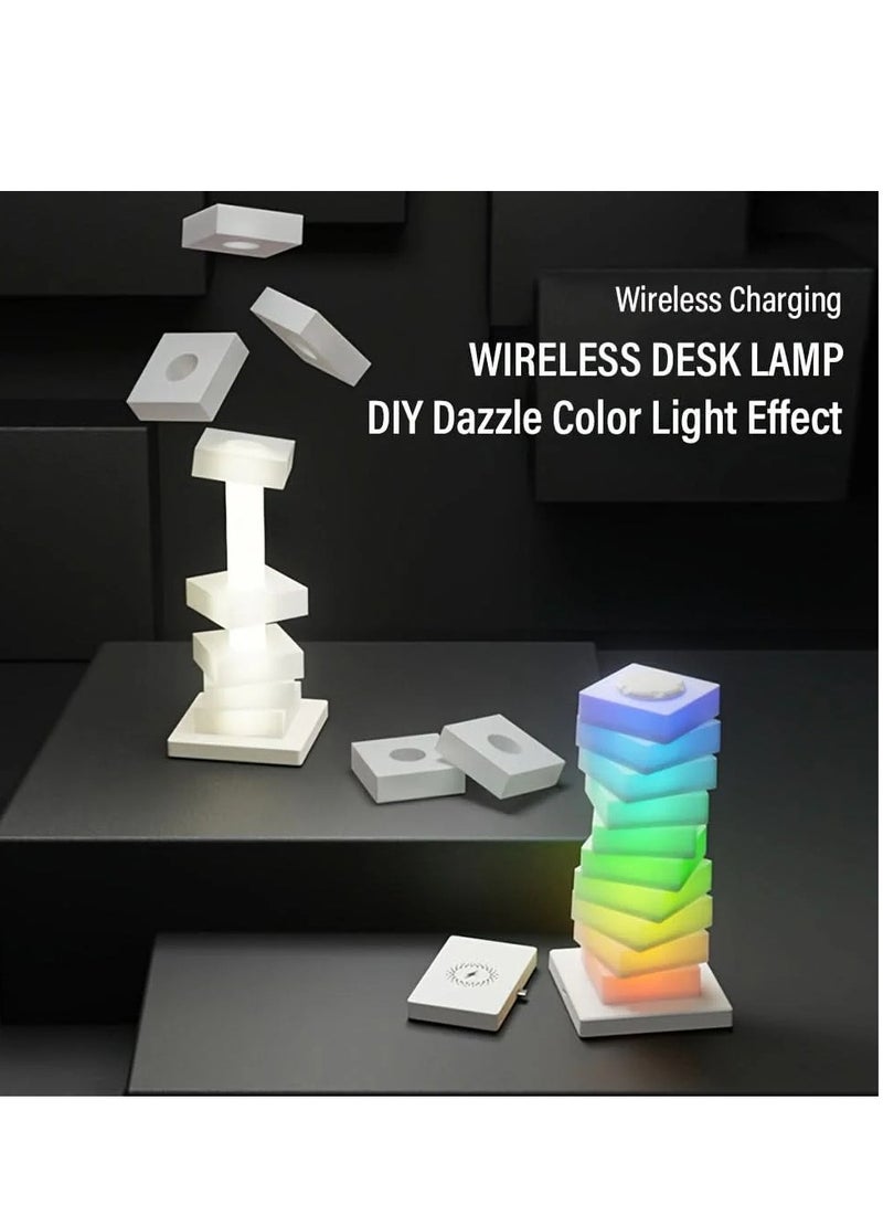 BlueFire LED Book Light for Reading – Rechargeable Paper-Inspired Table Lamp with 15W Wireless Charging | Touch Control, Dimmable Warm Light, USB-C | Eye-Care Night Light for Book Lovers, Desk, Gifts & Holiday Decor - Image 2