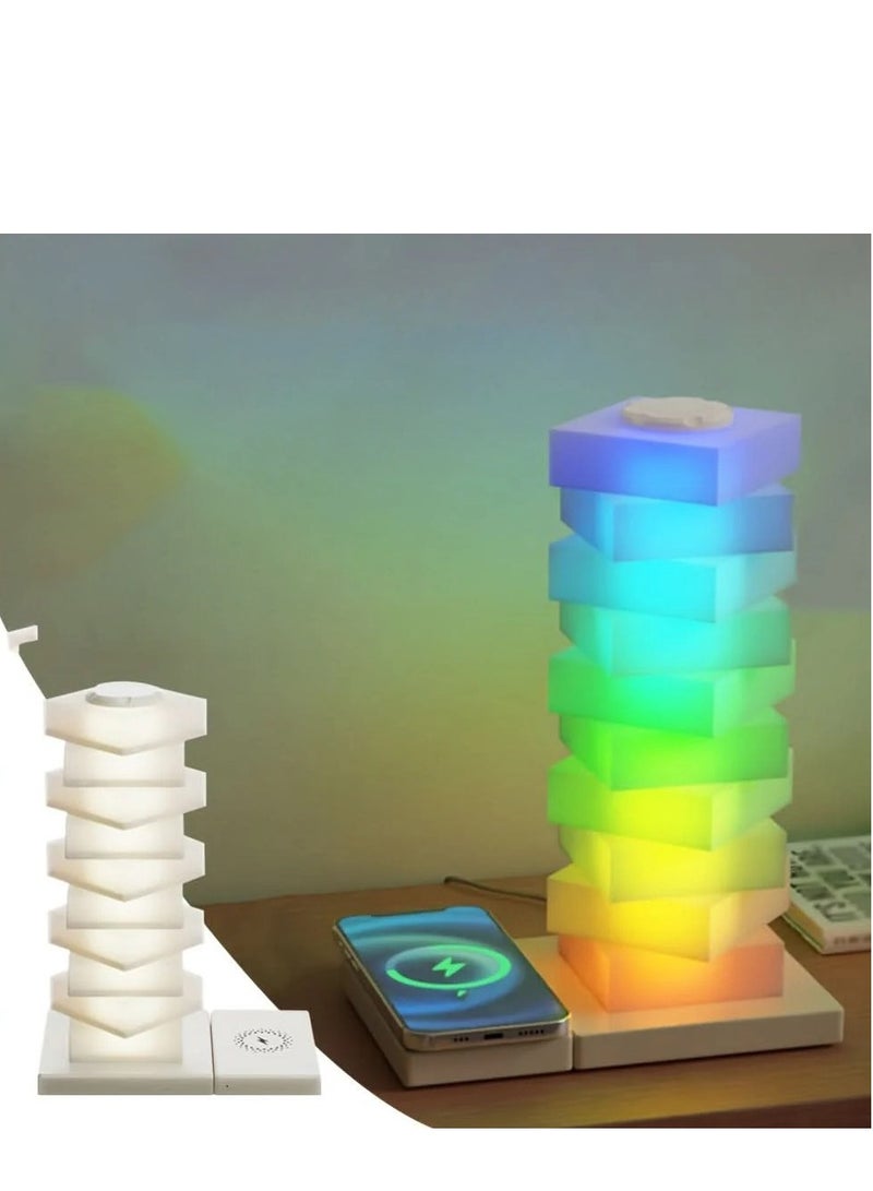 BlueFire LED Book Light for Reading – Rechargeable Paper-Inspired Table Lamp with 15W Wireless Charging | Touch Control, Dimmable Warm Light, USB-C | Eye-Care Night Light for Book Lovers, Desk, Gifts & Holiday Decor - Image 1