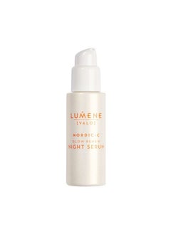 Lumene Nordic-C Skin Glow Renew Night Serum - Overnight Face Exfoliant + Hydrating Serum - Naturally Peeling AHA + Gentle PHA Combined with Face Brightening Vitamin C Serum (1oz)  - Image 1