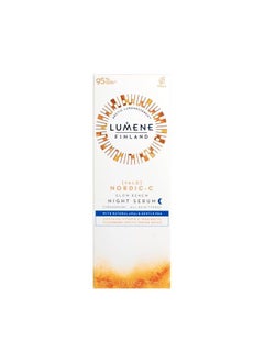Lumene Nordic-C Skin Glow Renew Night Serum - Overnight Face Exfoliant + Hydrating Serum - Naturally Peeling AHA + Gentle PHA Combined with Face Brightening Vitamin C Serum (1oz)  - Image 2