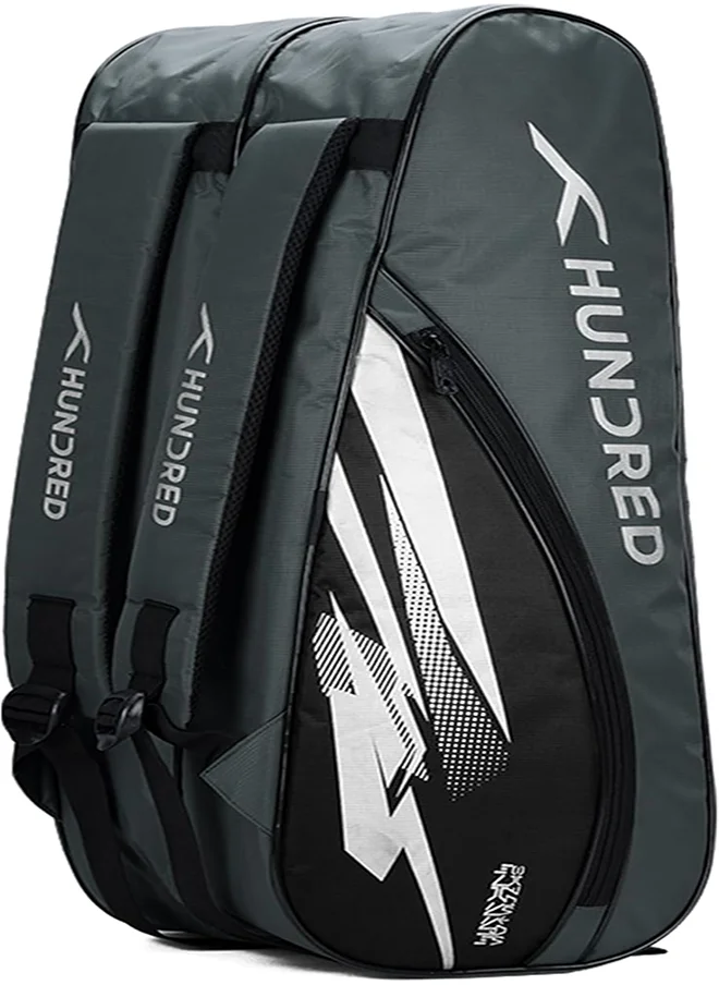 هندرد Cosmogear Badminton Kit-Bag (Dark Grey/Black)|Double Zipper|Bag With Front Zipper Pocket