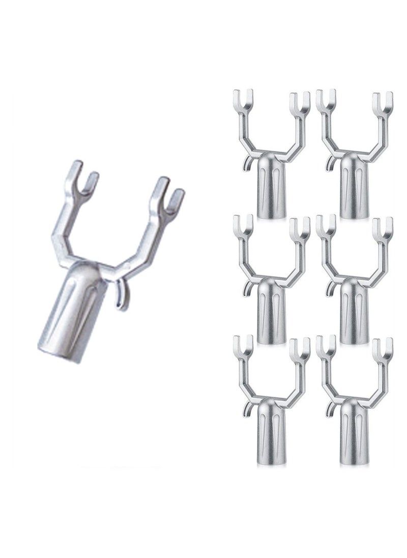 SYOSI Tree Support Branch, 6 Pcs Silver Tree Brace Branch, Crutch Tree Straightening Kit for Propping Up Vineyards Gardens Orchards, Prevent Them from Breaking 6 Pcs Metal  - Image 1