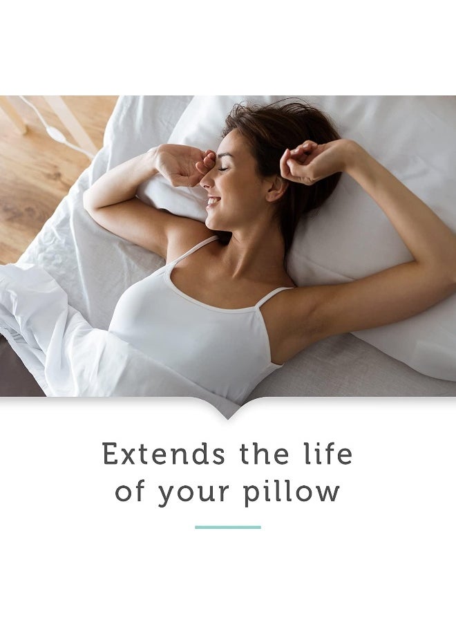 Aller-Ease - Aller-Ease 100% Breathable Cotton Pillow Protector for Sleeping, Standard 26" x 20" - 2 Pack - Image 1