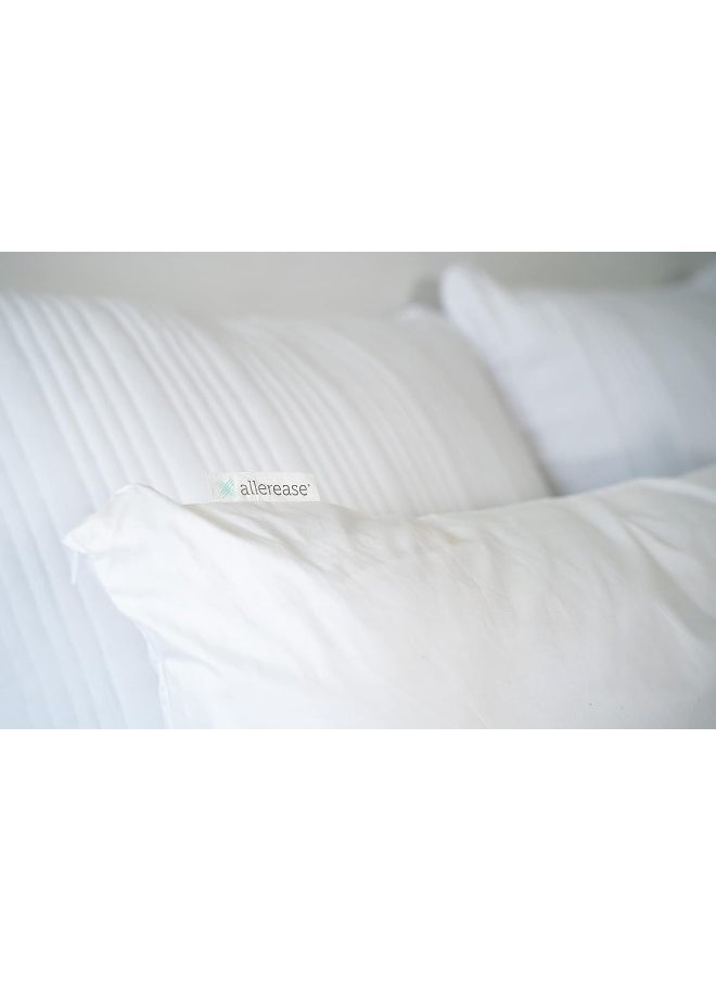 Aller-Ease - Aller-Ease 100% Breathable Cotton Pillow Protector for Sleeping, Standard 26" x 20" - 2 Pack - Image 1
