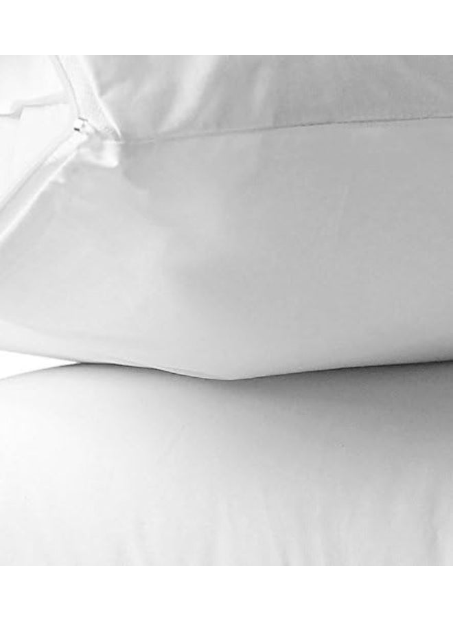 Aller-Ease - Aller-Ease 100% Breathable Cotton Pillow Protector for Sleeping, Standard 26" x 20" - 2 Pack - Image 1