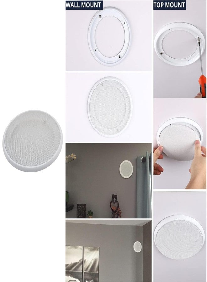 OZXNO غطاءان دائريان لسماعات السقف من OZXNO، قطعتان، لسماعات مقاس 8 بوصات مع براغي (أبيض) - Image 5