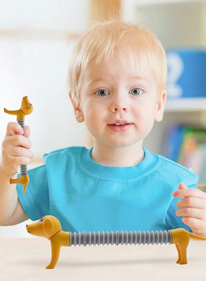 جرويك لعبة كلب الربيع من بوب تيوبز، قطعتان من ألعاب فيدجيت، ألعاب قابلة للتمدد الحسي للكلاب، مرنة ومتغيرة مع صوت بوب، هدية جديدة لتخفيف التوتر لمفضلات حفلات الأطفال - Image 5