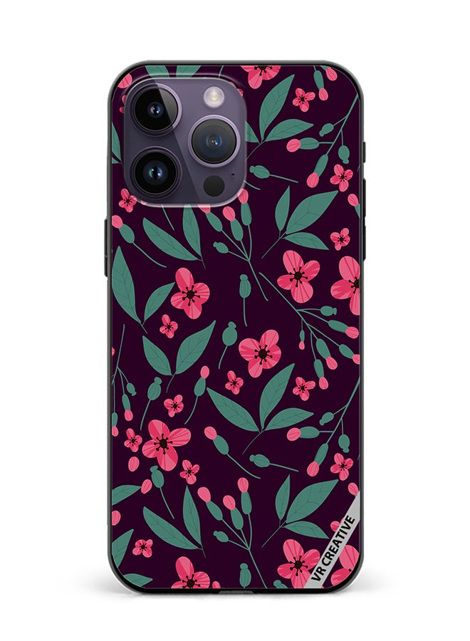 VR CREATIVE Protective Case Cover For Apple iPhone 15 Pro Flower Design Multicolour - Image 1