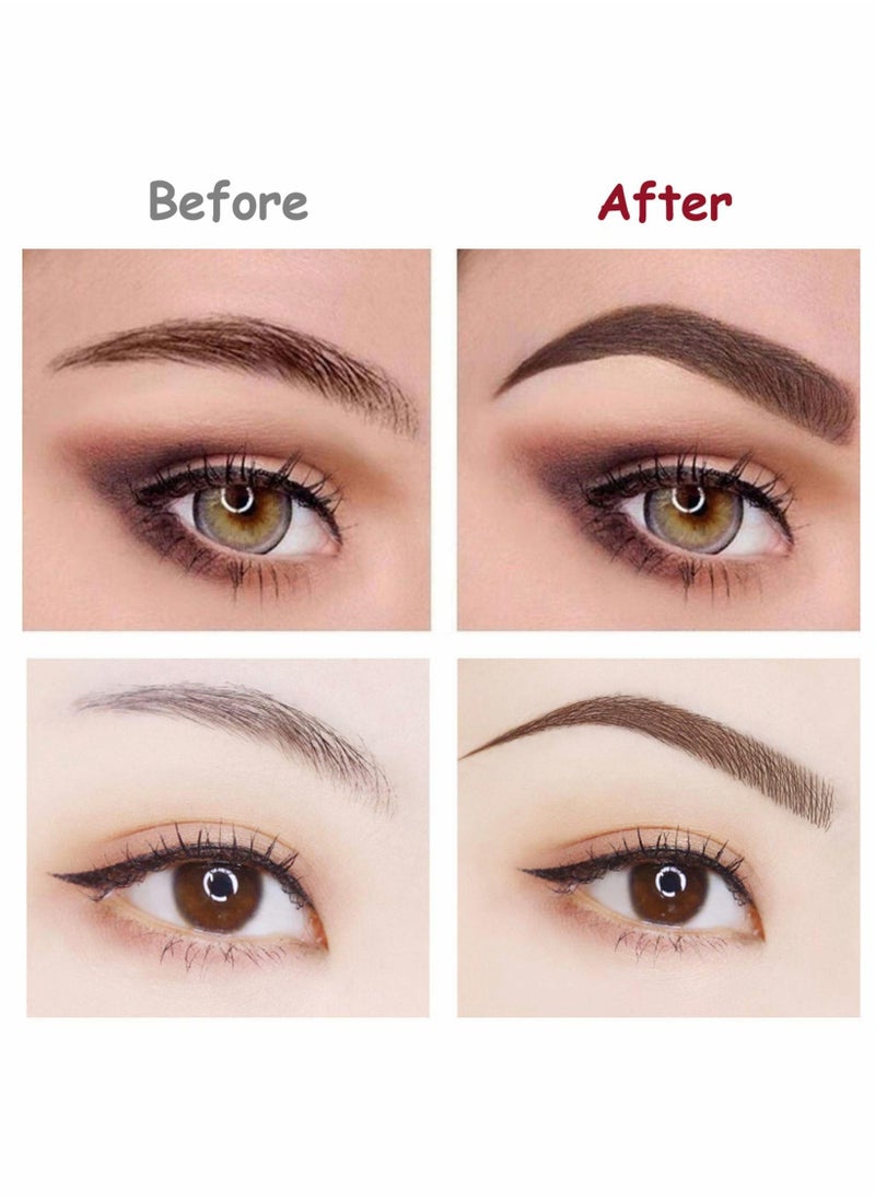 Y&D Dark Brown Eyebrow Pen, 3 Pcs Waterproof 4 Point Pencil  - Image 4