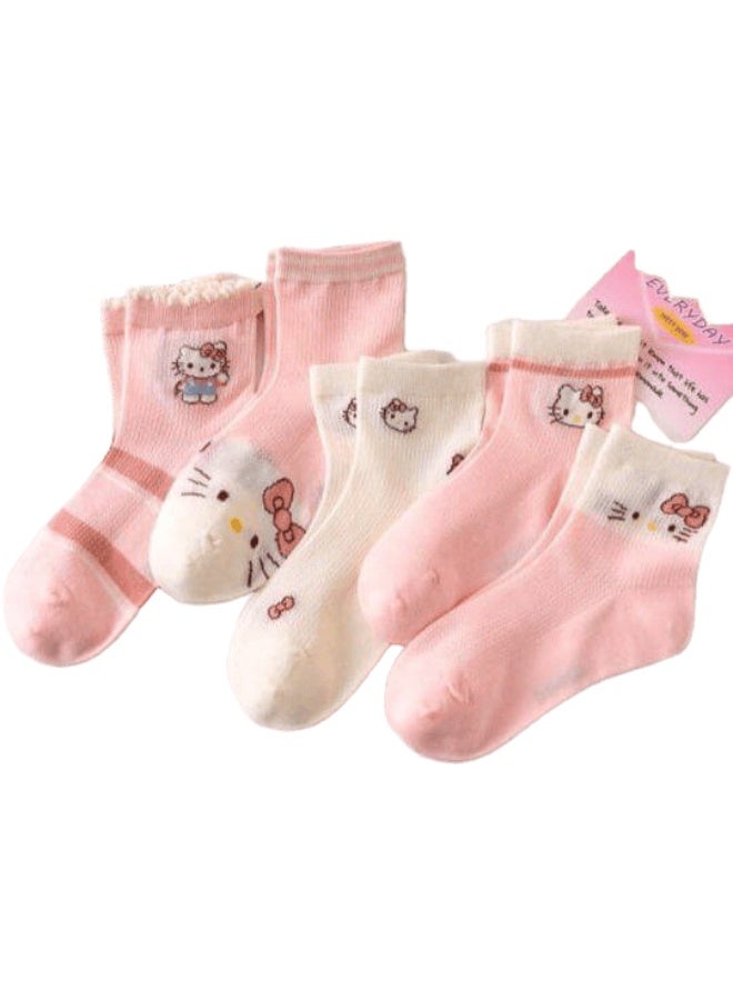 SMARTEDGE Women's Cartoon Print Socks, Cute Summer Ankle Socks, Sizes 8 -12, New Design, 6 Pairs, Multicolor