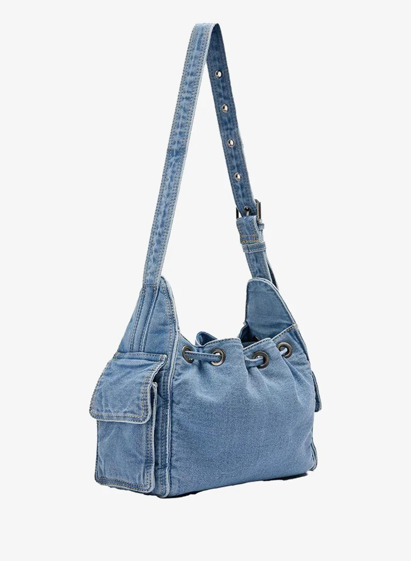 Parfois Blue Denim Shoulder Bag for Women | Best Price UAE