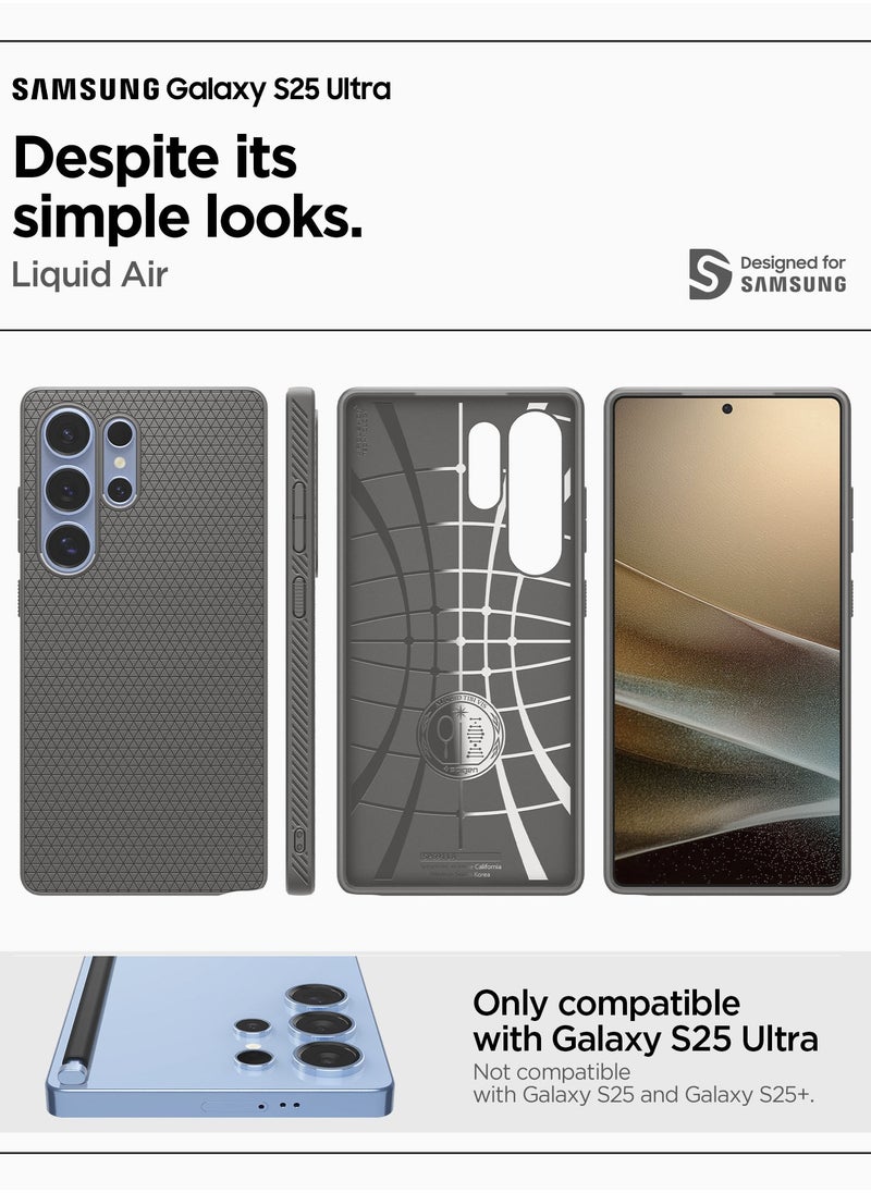 Spigen - Liquid Air for Samsung Galaxy S25 ULTRA Case Cover (2025) - Marble Gray - Image 1