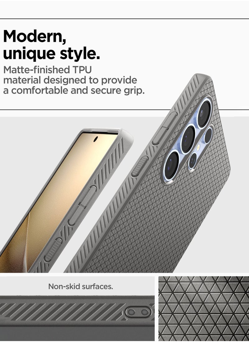 Spigen - Liquid Air for Samsung Galaxy S25 ULTRA Case Cover (2025) - Marble Gray - Image 1