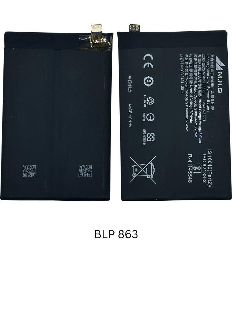 M.H.Q BLP 863 FOR OPPO Reno 6 5G (PEQM00 / CPH2251) BLP 863 Battery High Quality  - Image 3