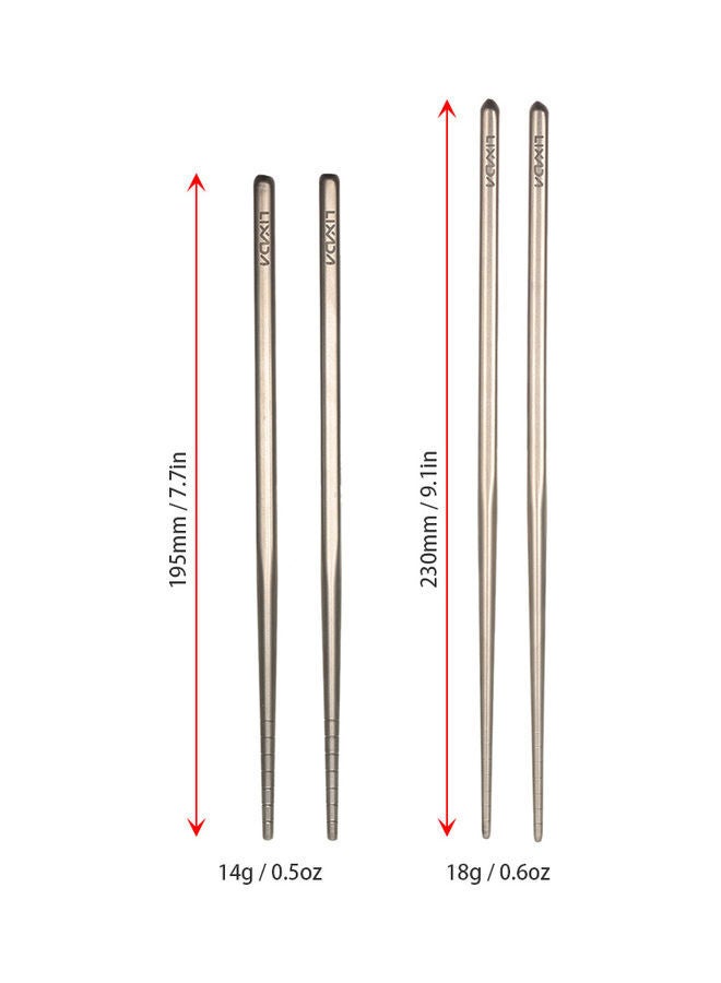 NIBEMINENT 1-Pair Camping Titanium Lightweight Chopsticks 25.00 x 1.00 3.00cm - Image 3
