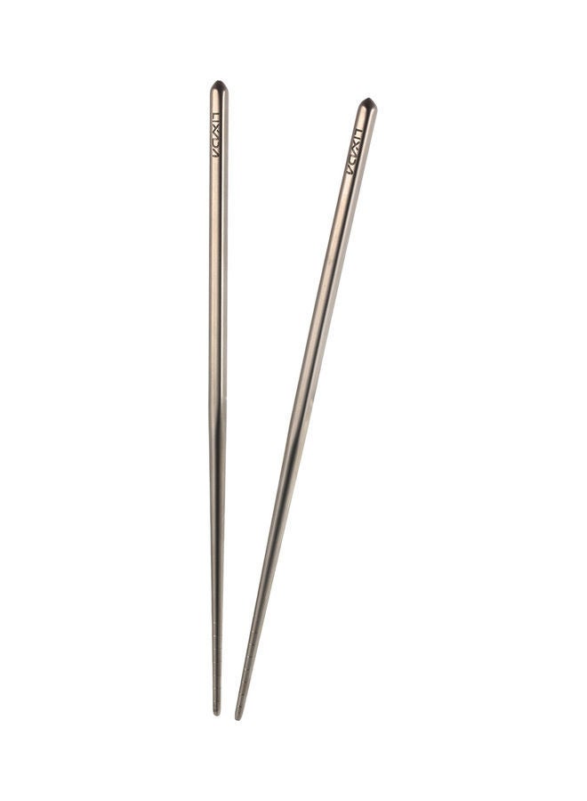 NIBEMINENT 1-Pair Camping Titanium Lightweight Chopsticks 25.00 x 1.00 3.00cm - Image 4