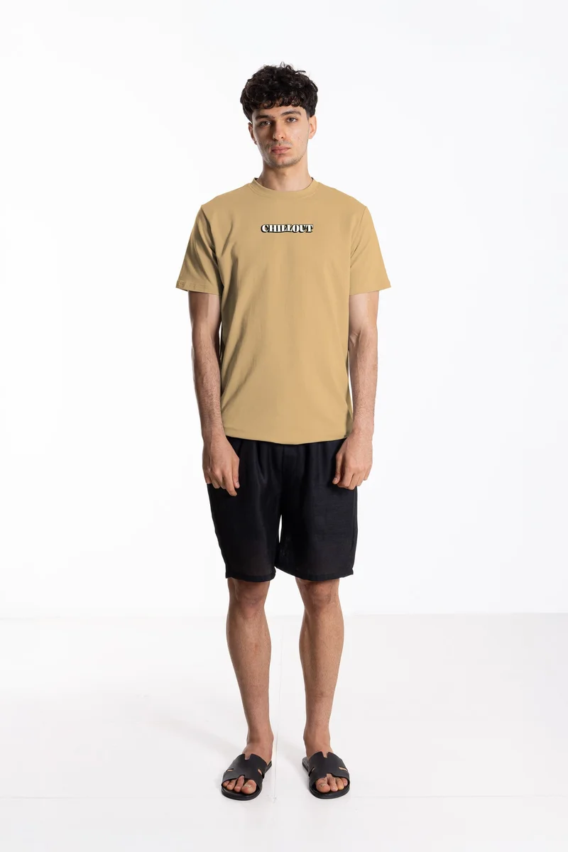 SHAPES  SLOGAN PRINTED SLIM T-SHIRT for Men | Best Price UAE