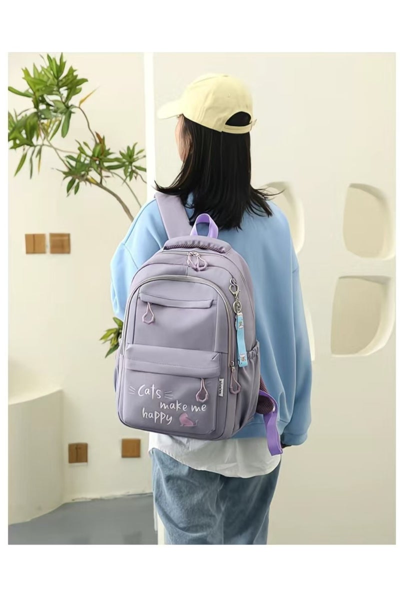 NICE New campus backpack, suitable for both men and women, waterproof backpack, student backpack, lightweight travel backpack, leisure day bag - Image 2