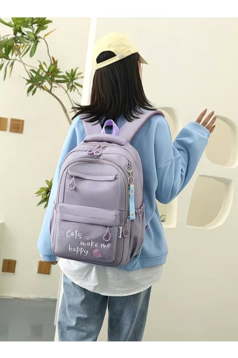 NICE New campus backpack, suitable for both men and women, waterproof backpack, student backpack, lightweight travel backpack, leisure day bag - Image 4