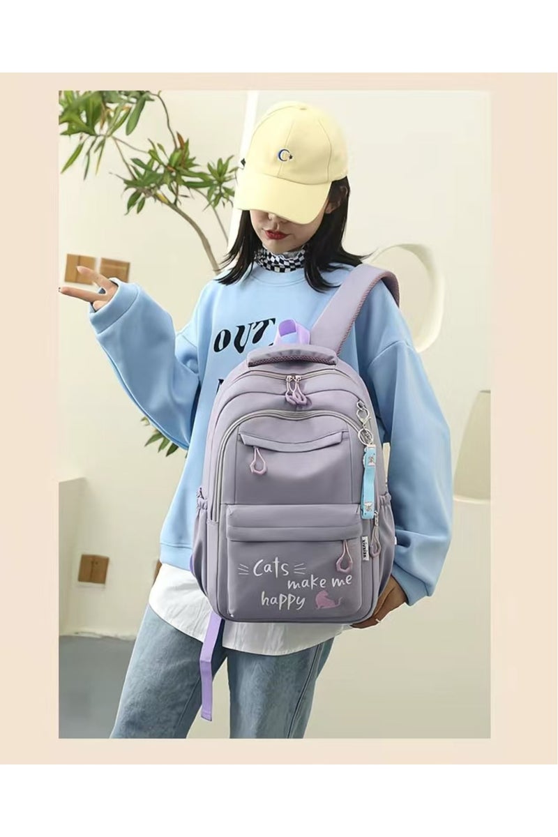 NICE New campus backpack, suitable for both men and women, waterproof backpack, student backpack, lightweight travel backpack, leisure day bag - Image 3