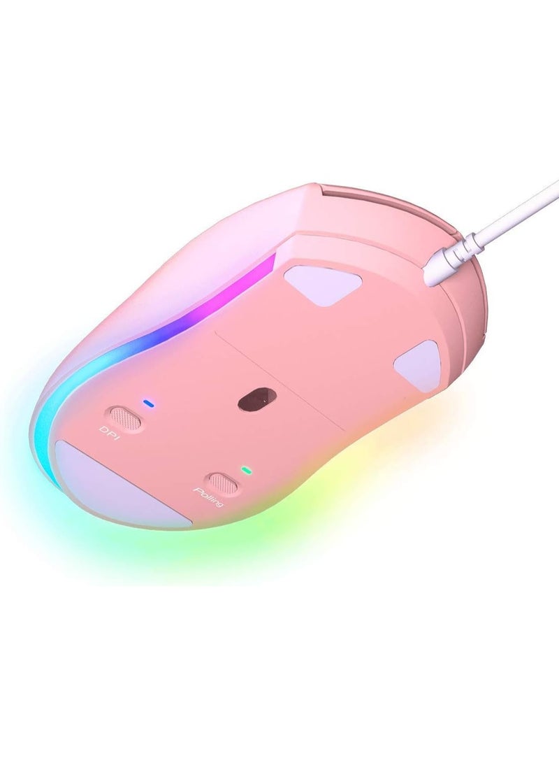 Cougar فأرة الألعاب كوغار مينوس XT، مستشعر بصري، 4000 DPI، معدل استقصاء 1000Hz، FPS، RGB، 6 أزرار قابلة للبرمجة، سلكية - وردي - Image 4