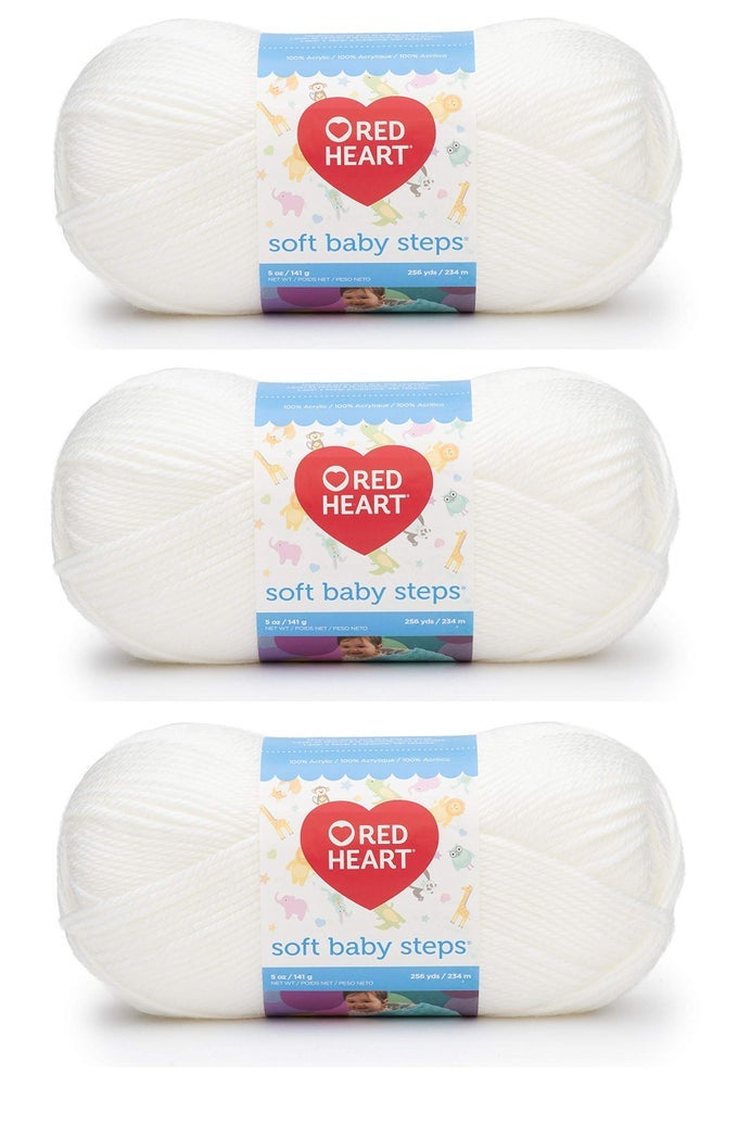 BULK BUY SOFT BABY STEPS YARN 3PACK WHITE E7469600