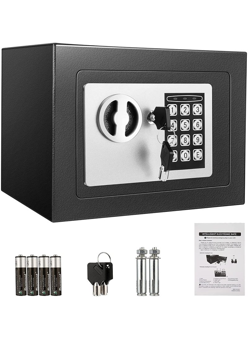 Marrone Marrone Digital Security Steel Safe Box Strong Water Fire Proof High Security Password Safe Security Code Lock Cabinet Safe Storage Box to Guard Money Cash Jewelry Key for Home Office Hotel  - Image 2