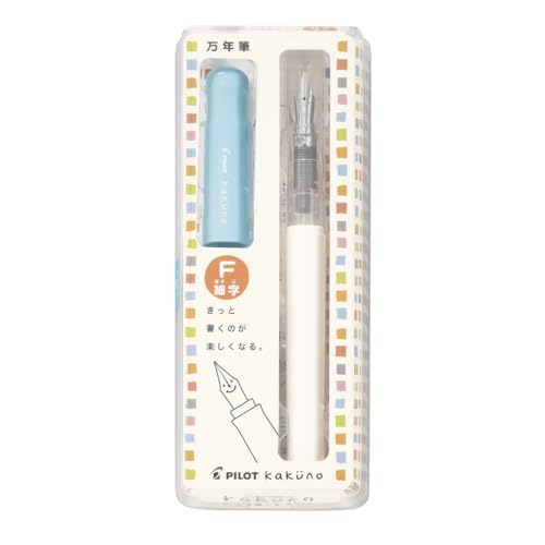 PILOT قلم حبر سائل بايلوت كاكونو برأس رفيع، جسم أبيض وغطاء أزرق فاتح (FKA-1SR-SLF) - Image 1