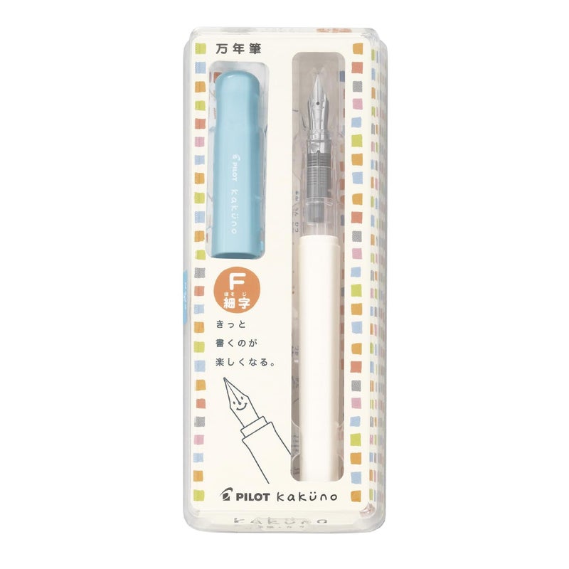 PILOT قلم حبر سائل بايلوت كاكونو برأس رفيع، جسم أبيض وغطاء أزرق فاتح (FKA-1SR-SLF) - Image 4