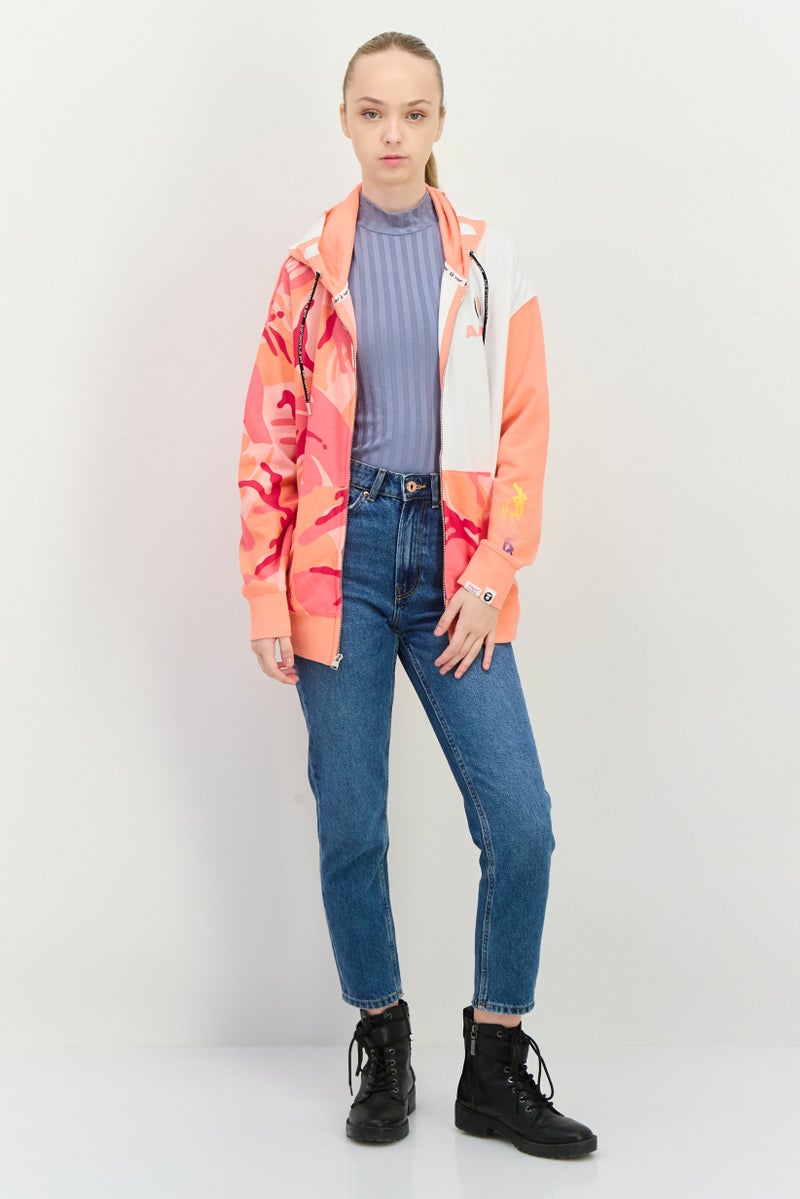 Aape By A Bathing Ape Women Brand Logo Full Zip Hoodie, Multicolor - Image 4